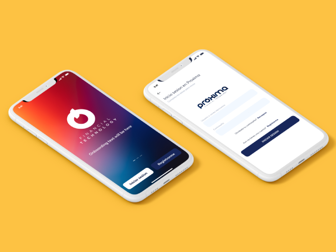 FINTECH PROXIMA APP supporting visual