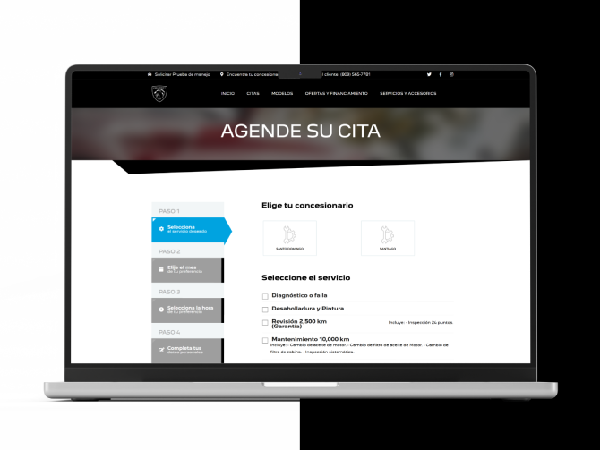 PORTAL DE CITAS PEUGEOT DOMINICANA supporting visual